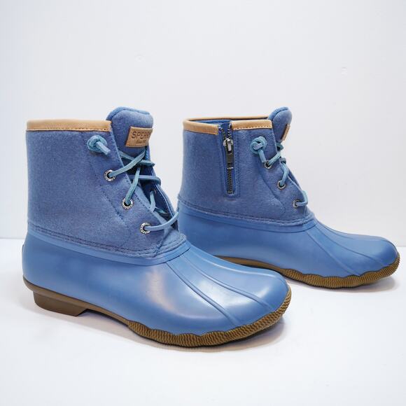 NEW SPERRY SALTWATER WOOL DUCK BOOT STS88123 BLUE WOMENS SIZE - 7.5 - Picture 3 of 7